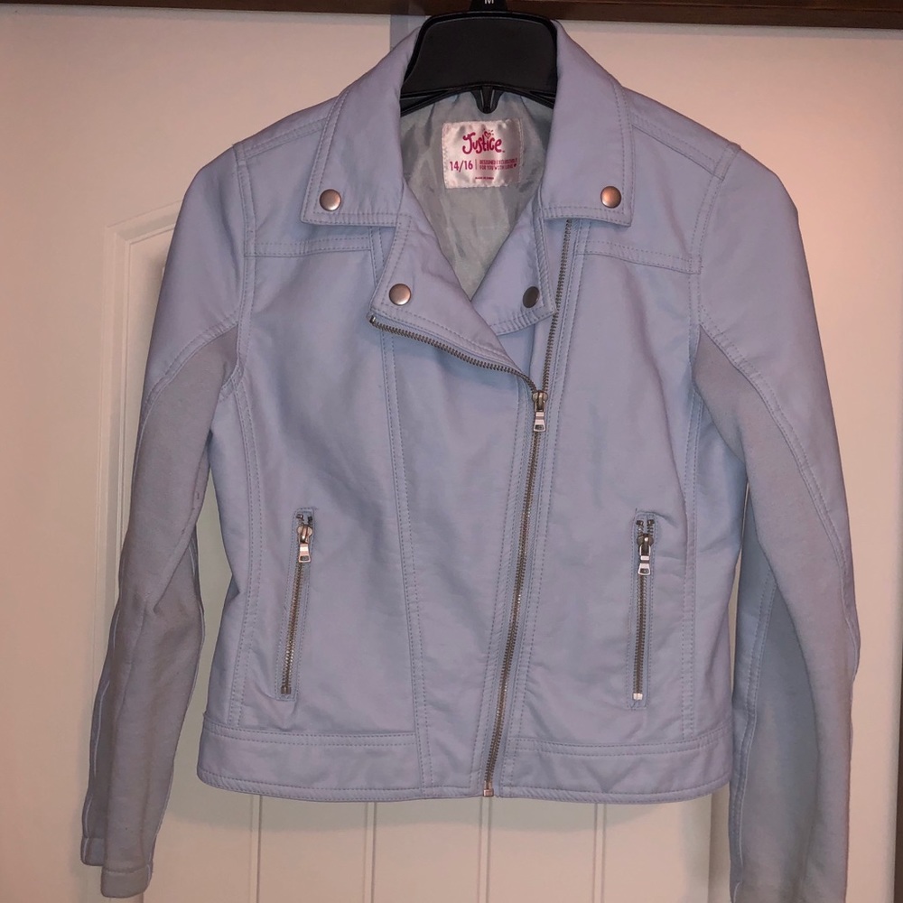 Light blue Moto jacket